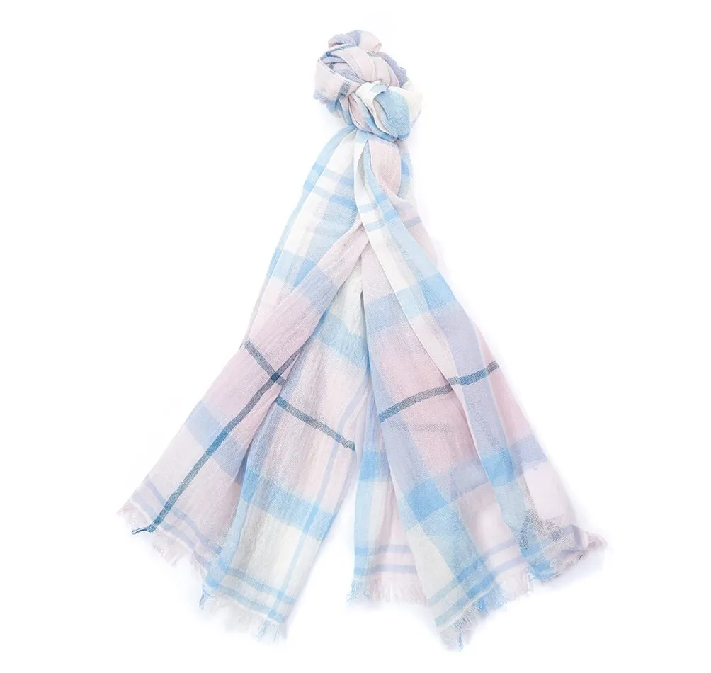 Barbour Christie Tartan Wrap - Blossom Tartan
