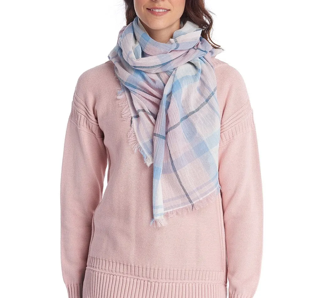 Barbour Christie Tartan Wrap - Blossom Tartan