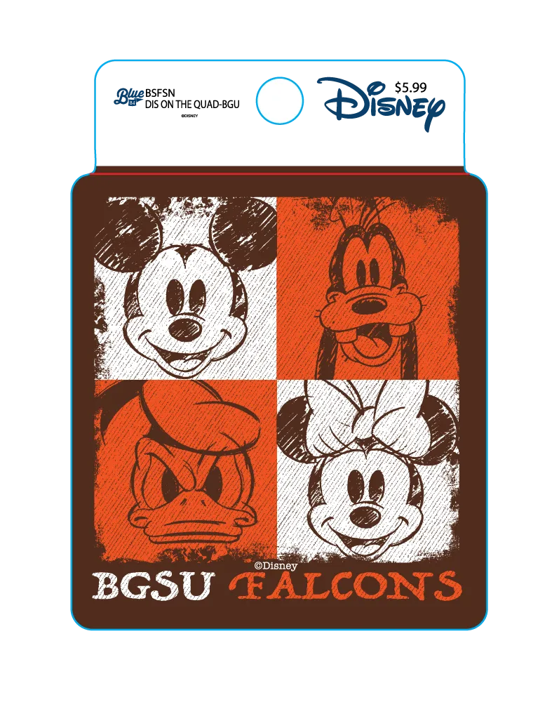 BGSU Disney Blue 84 Stickers