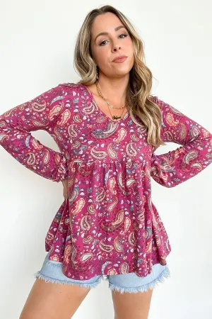 Catherina Paisley Babydoll Tunic Top - FINAL SALE