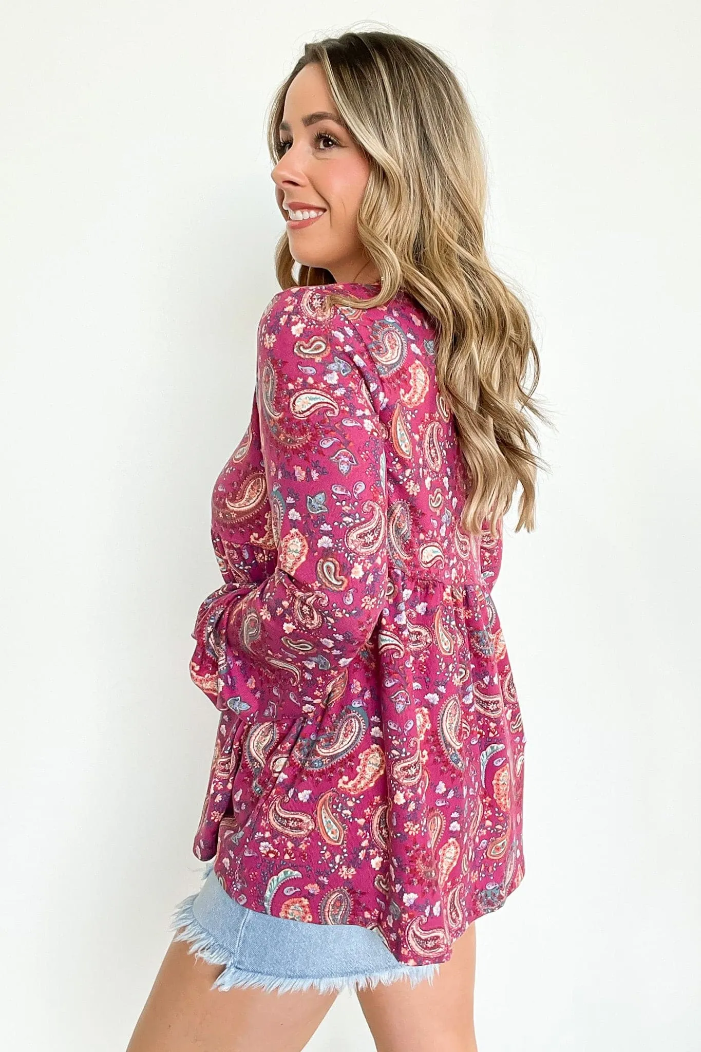 Catherina Paisley Babydoll Tunic Top - FINAL SALE