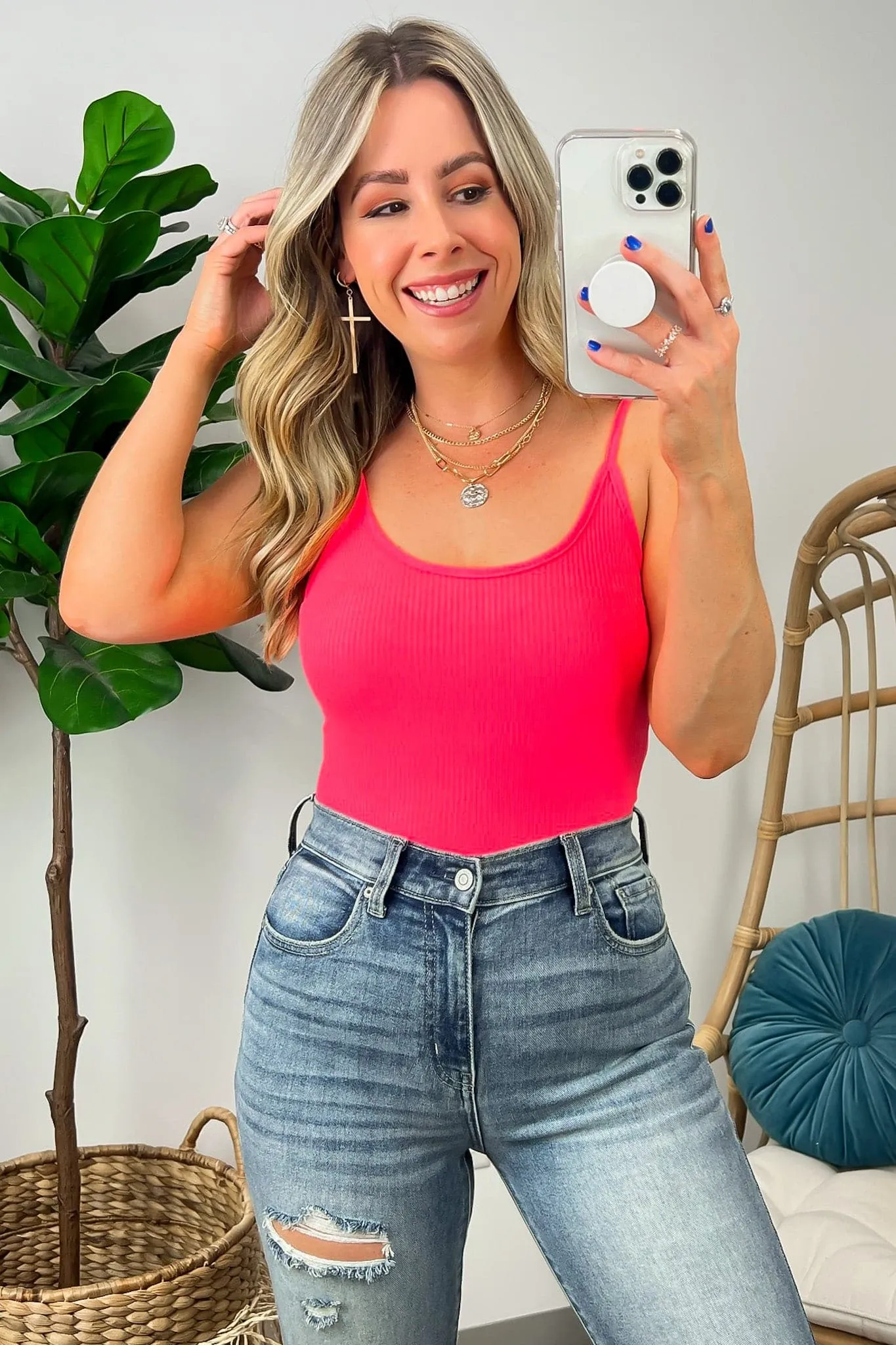 Debby Striped Ribbed Bodysuit - FINAL SALE