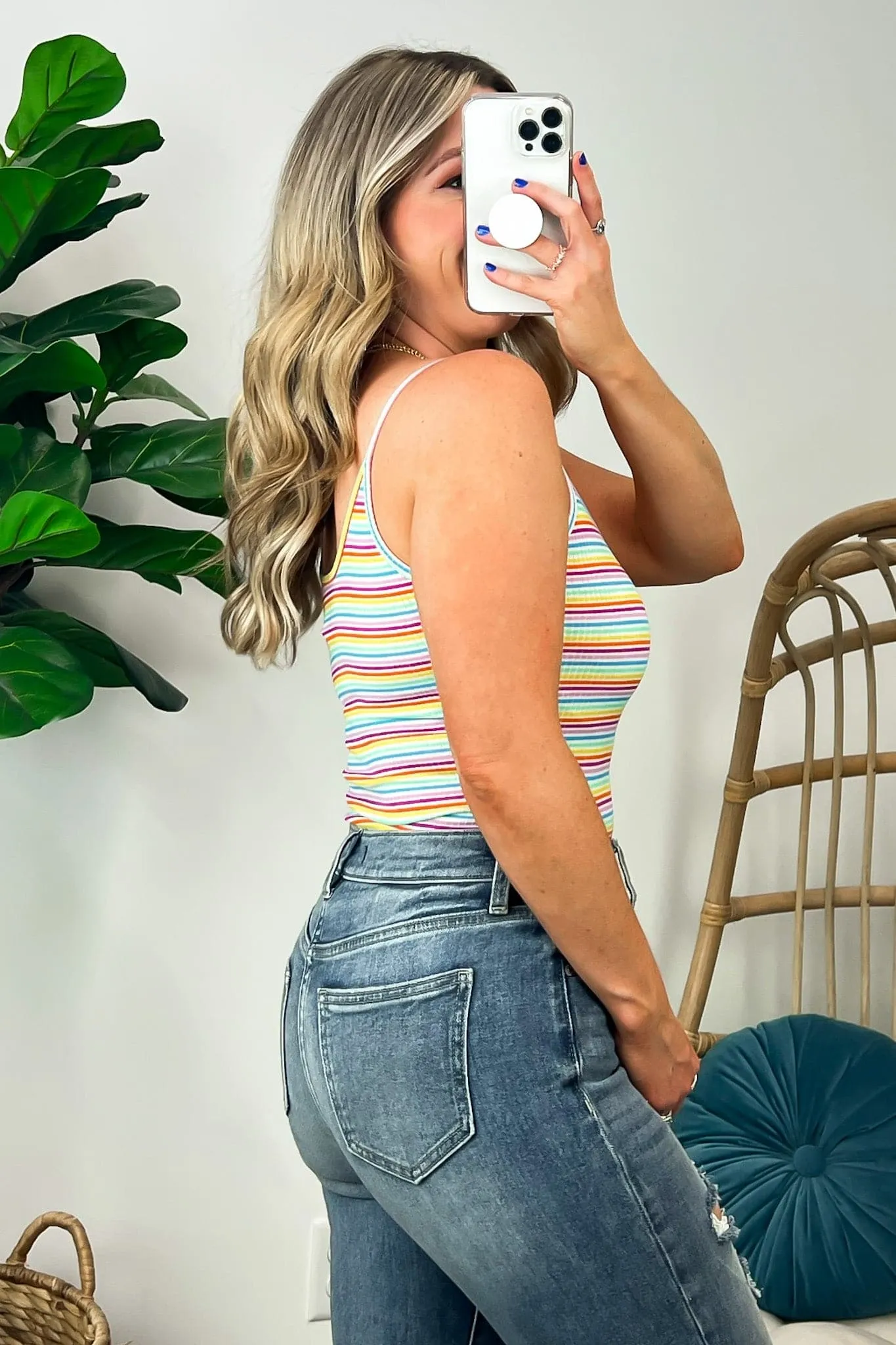 Debby Striped Ribbed Bodysuit - FINAL SALE