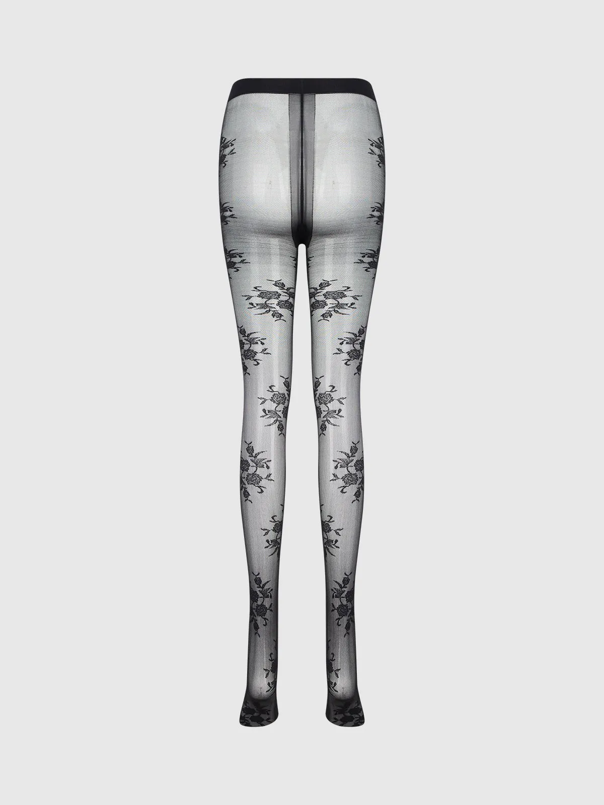Full Sheer Floral Stocking