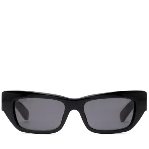 Gucci Rectangular Frame Sunglasses - Black/Solid Grey
