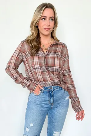 Izarah Plaid Button Down Top - FINAL SALE
