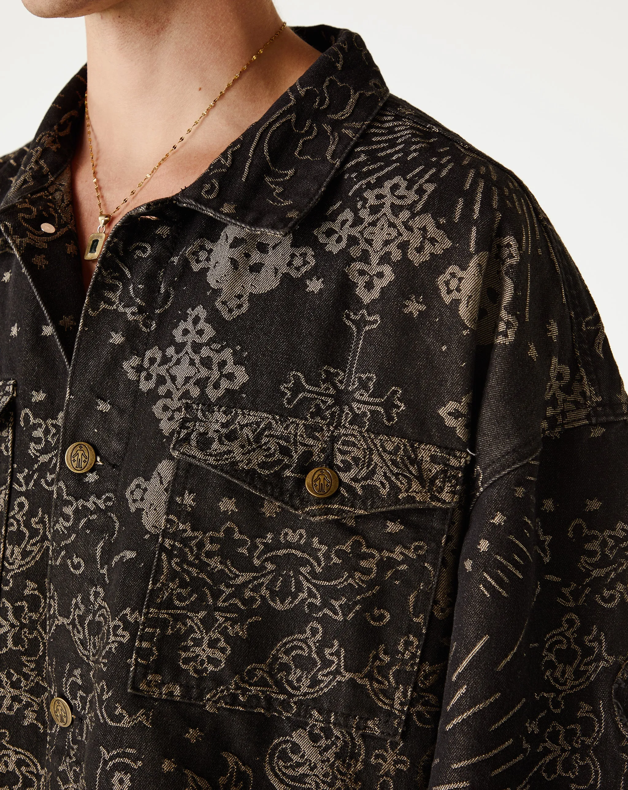 Jacquard Denim Jacket