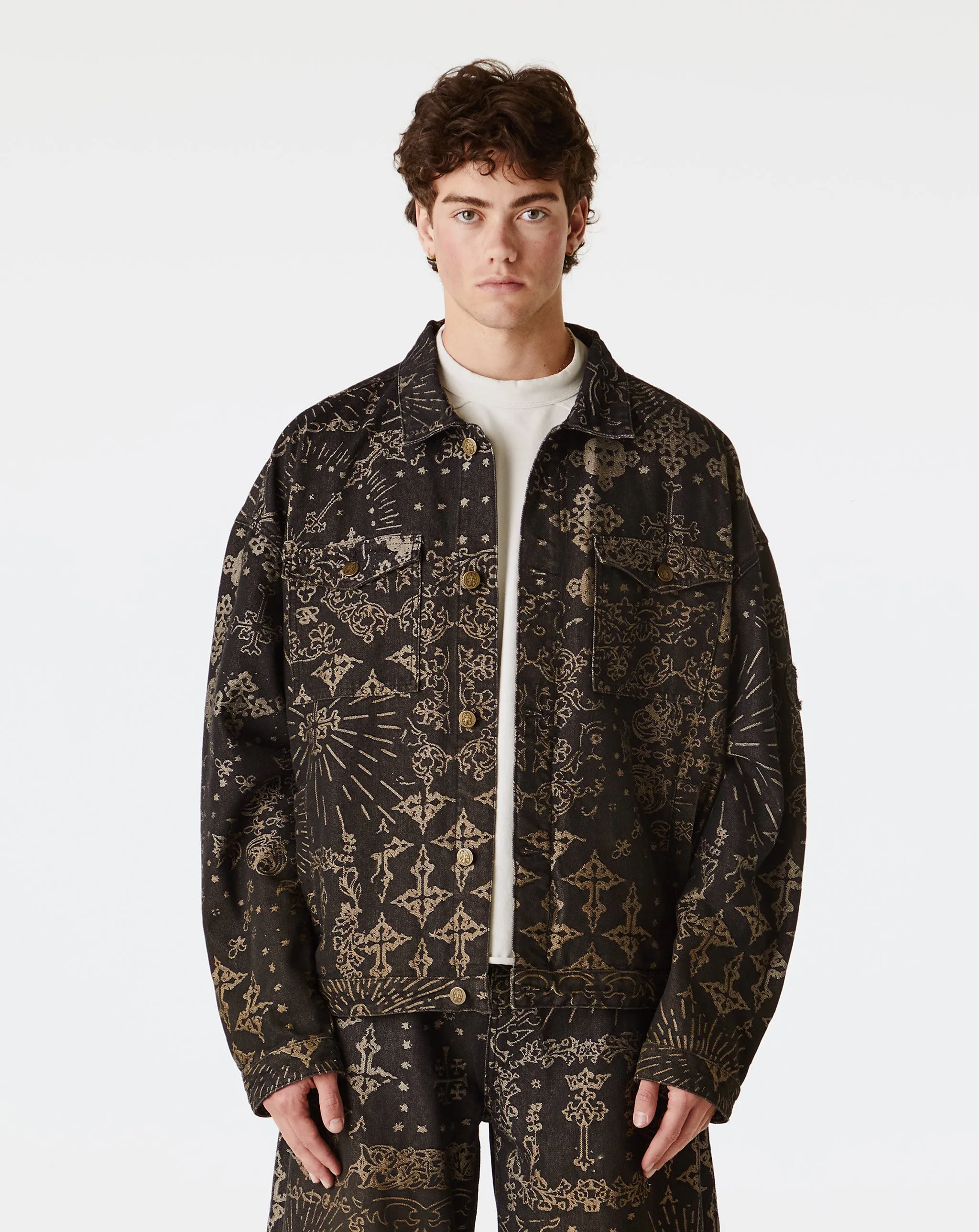Jacquard Denim Jacket