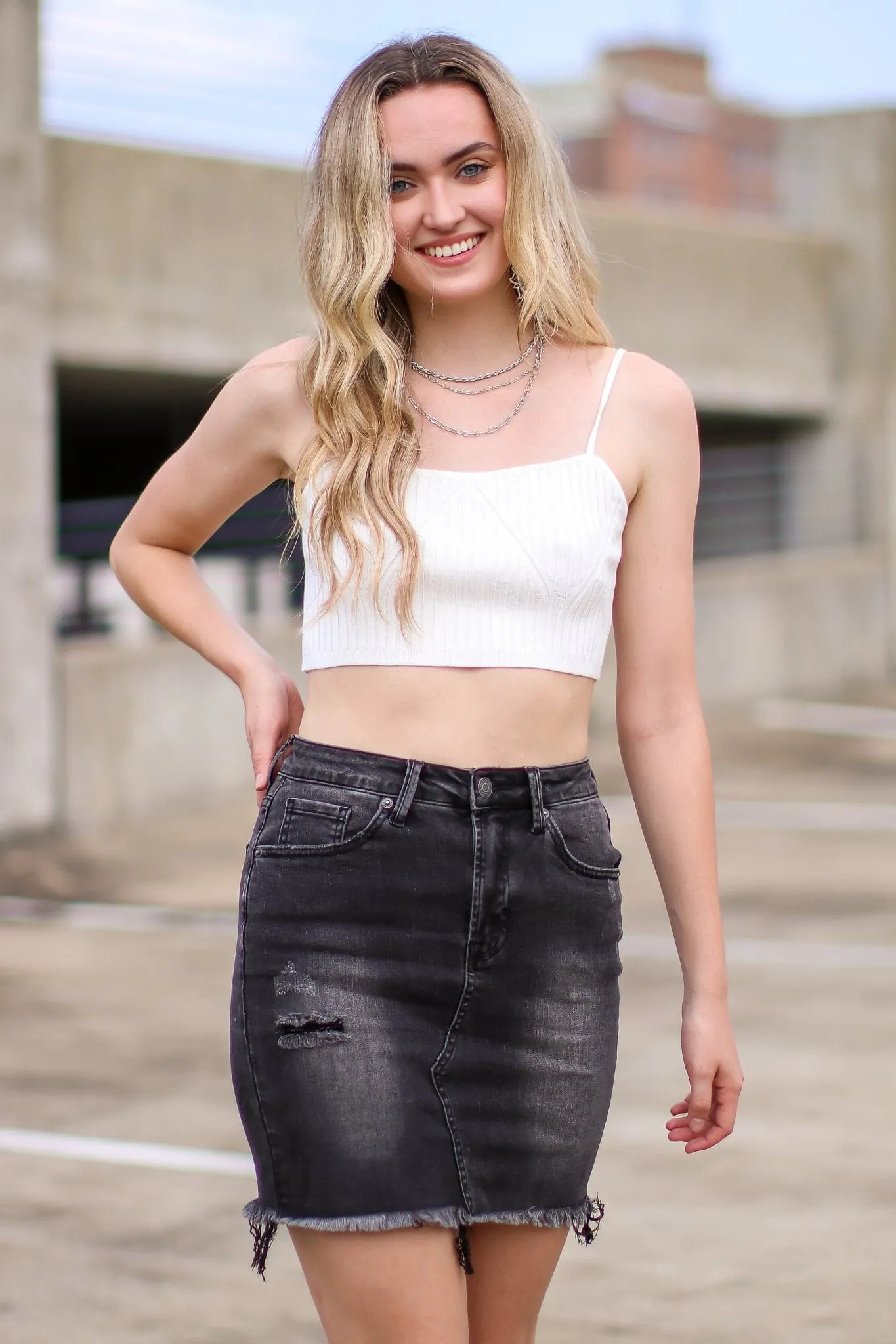 Kaleena Knit Crop Top - FINAL SALE