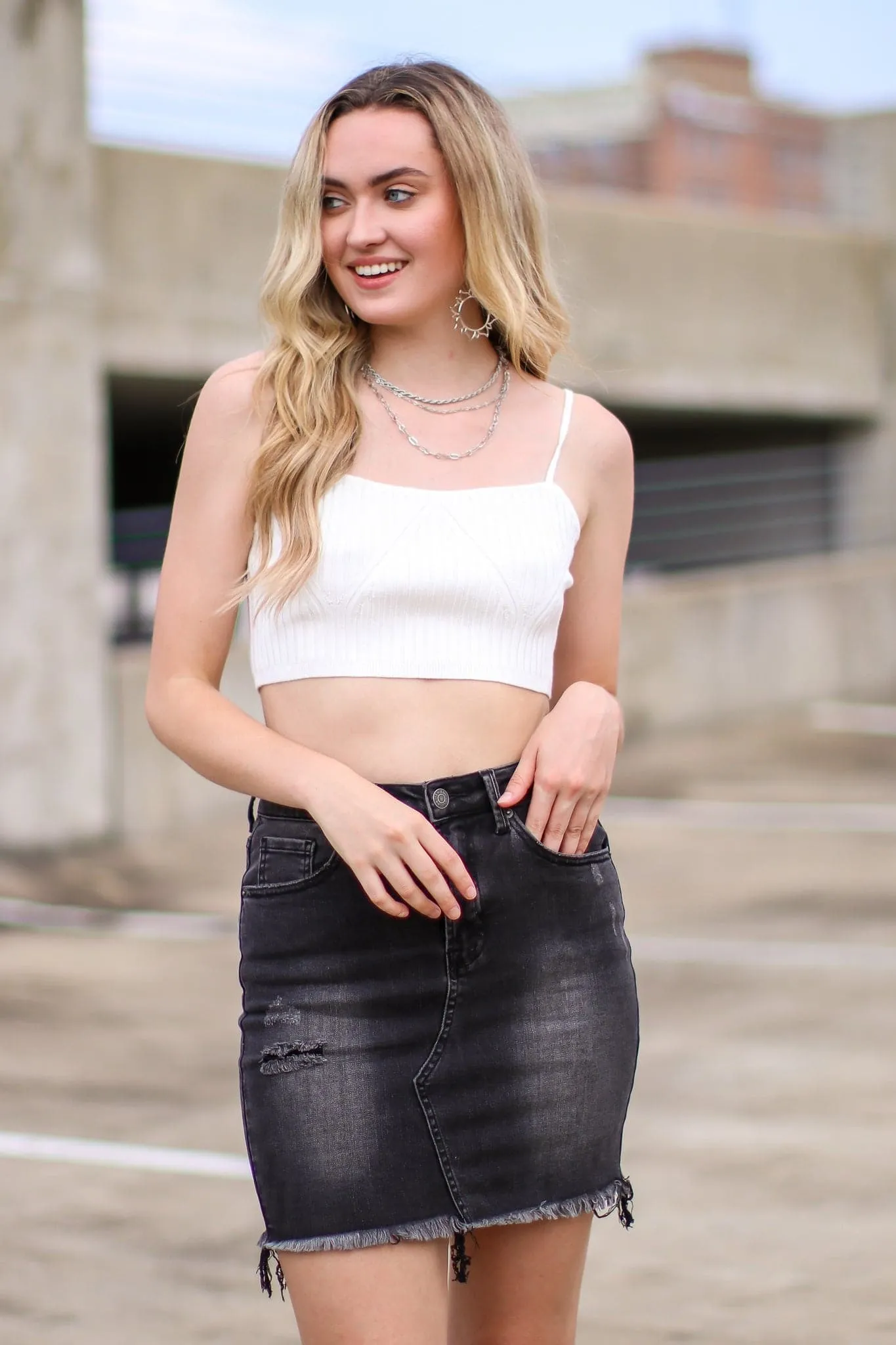 Kaleena Knit Crop Top - FINAL SALE