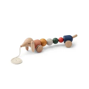 Liewood Barthes Pull Along Toy - Golden Caramel Multi Mix