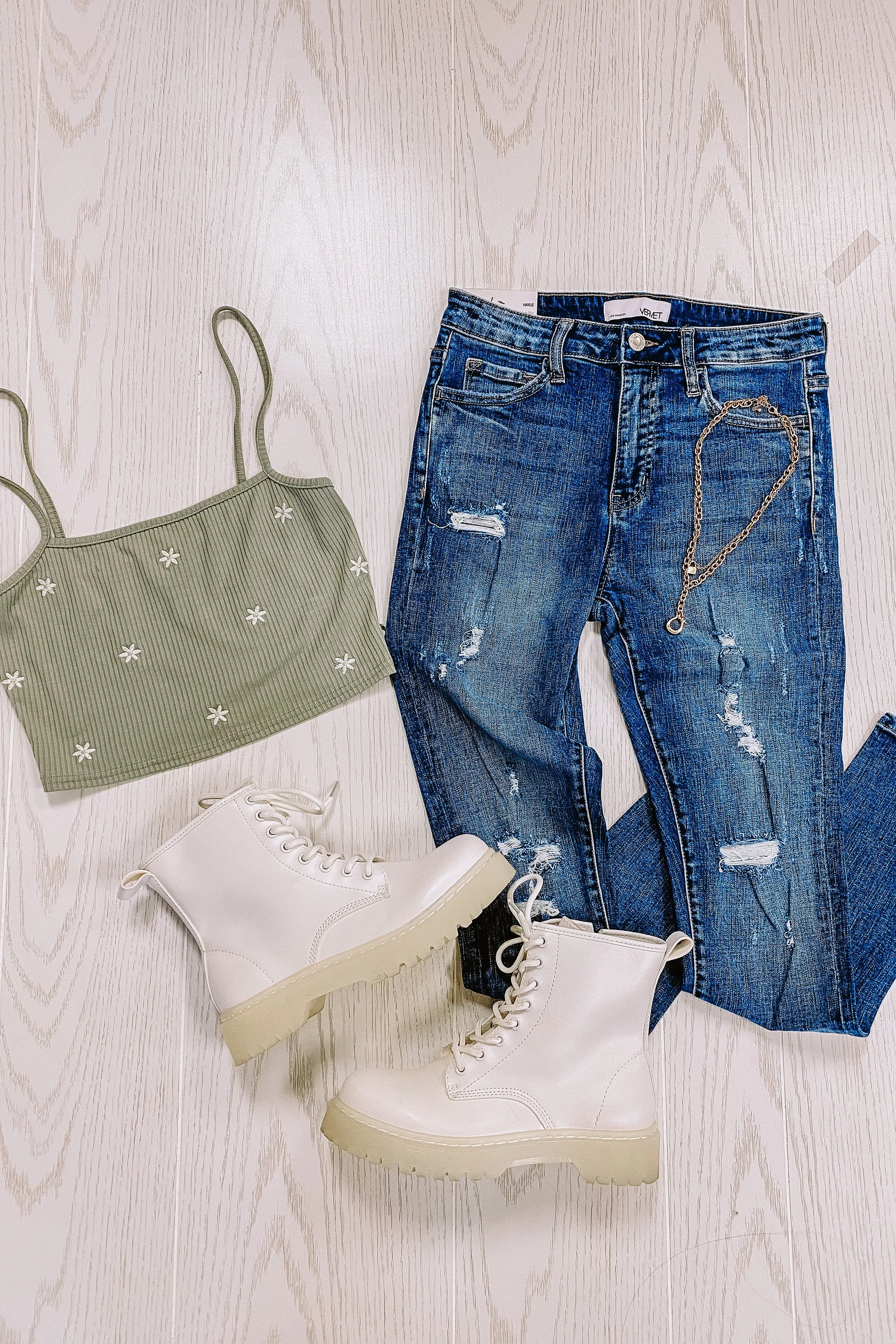 Lirette Floral Embroidered Tank Top - FINAL SALE