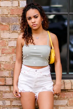 Lirette Floral Embroidered Tank Top - FINAL SALE