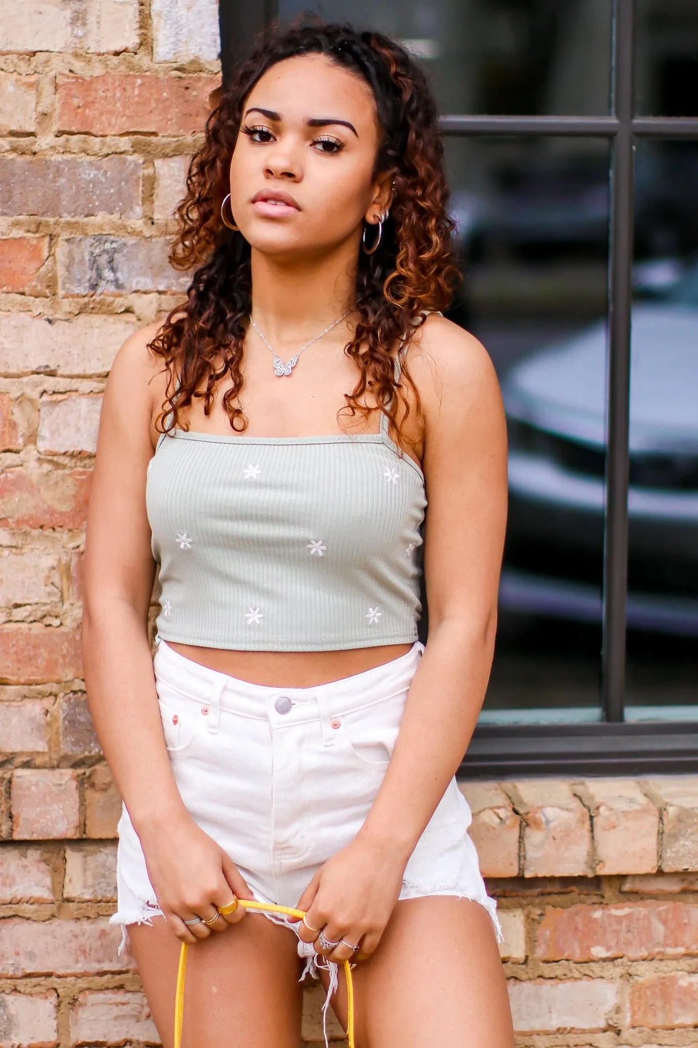 Lirette Floral Embroidered Tank Top - FINAL SALE