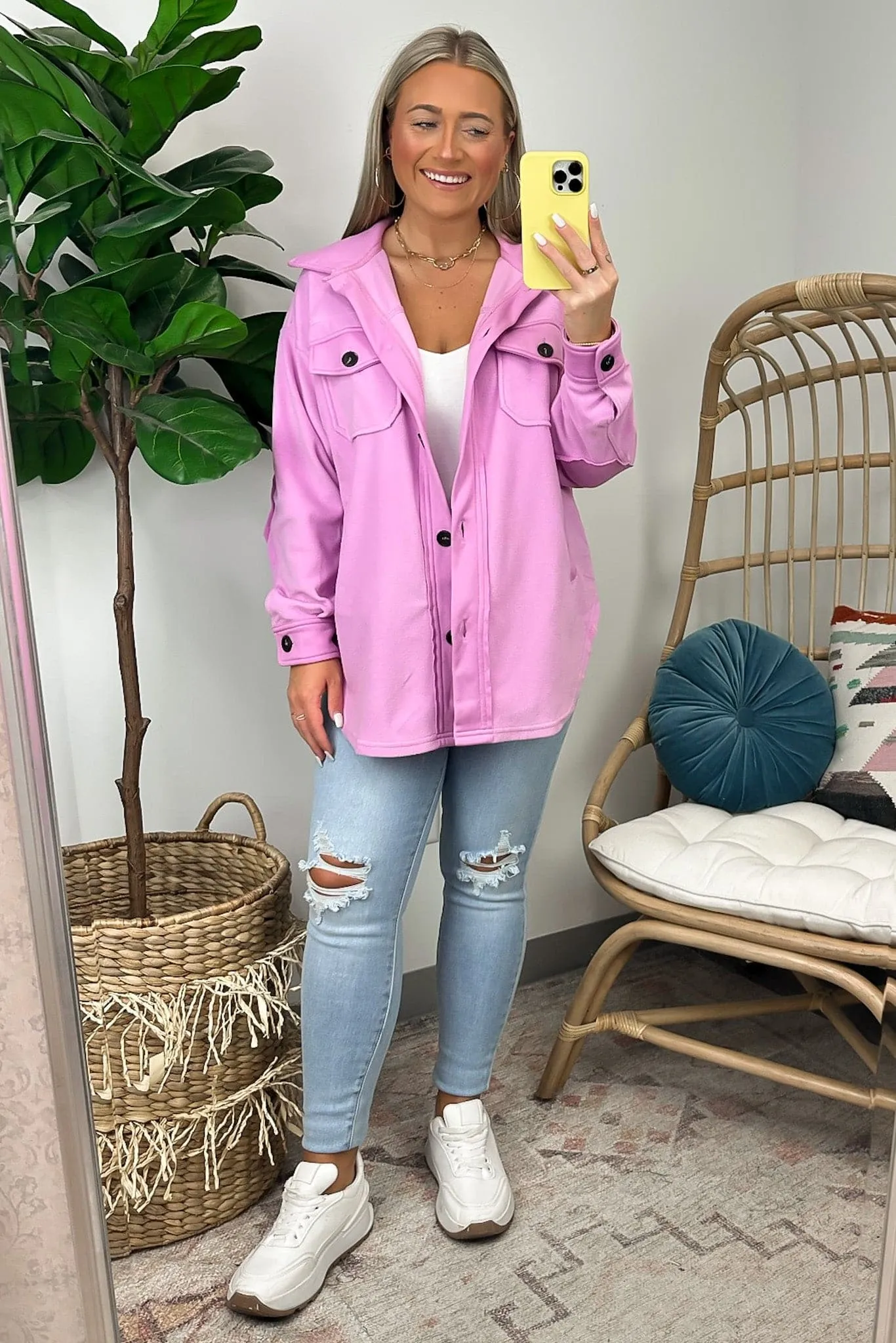 Marinda Oversized Fleece Shacket - FINAL SALE