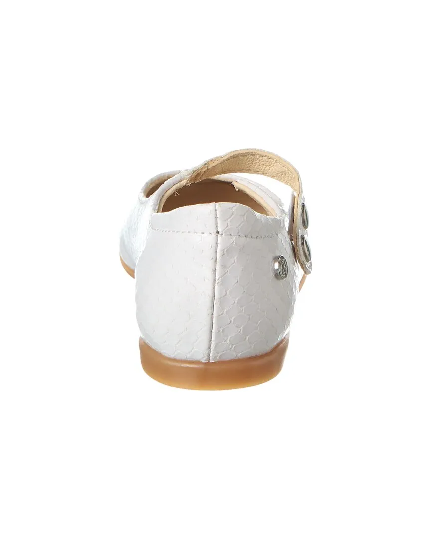 Naturino Ovindoli Python-Embossed Leather Flat