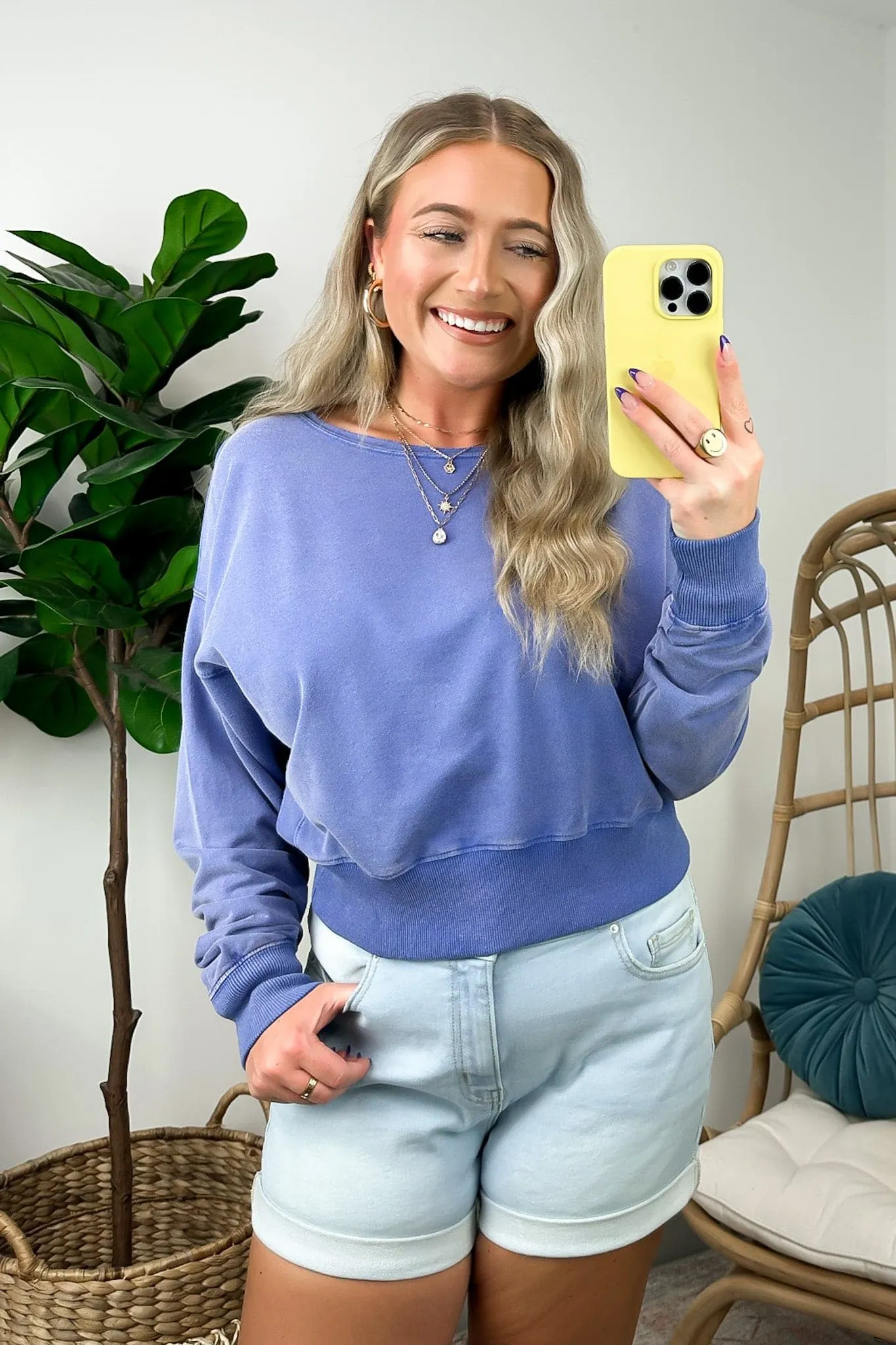 Riko Washed Cropped Sweatshirt - FINAL SALE