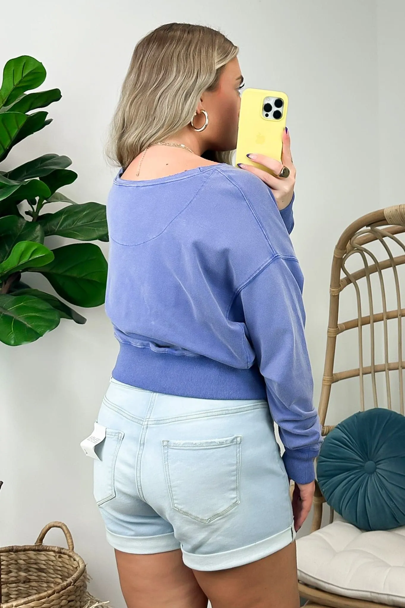 Riko Washed Cropped Sweatshirt - FINAL SALE