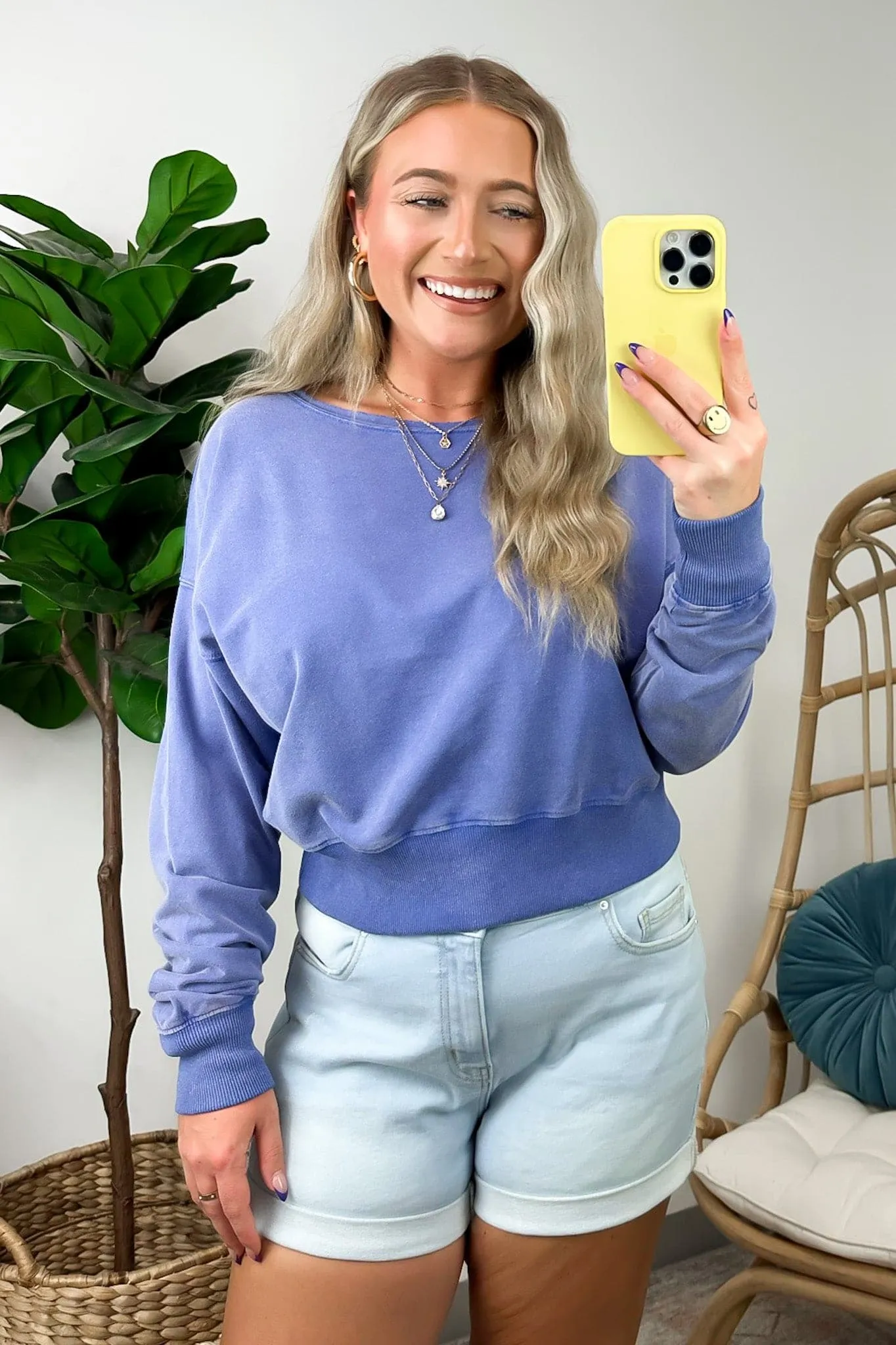 Riko Washed Cropped Sweatshirt - FINAL SALE