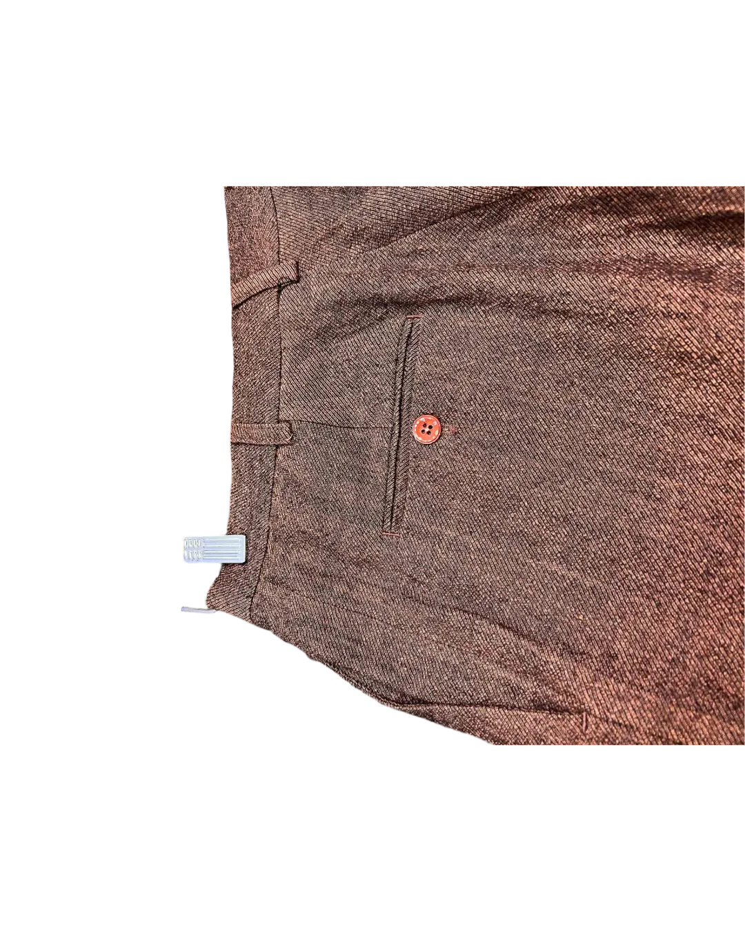 Size 34 (XS) | Acne Studios Brown Linen and Wool Blend Gaberdine Straight Leg Pants