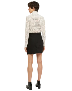 Size M | Eckhaus Latta Black Denim El Mini Skirt