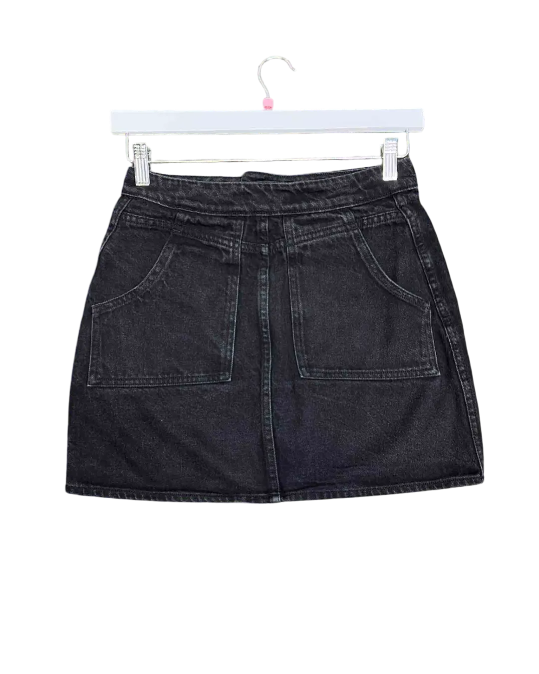 Size M | Eckhaus Latta Black Denim El Mini Skirt