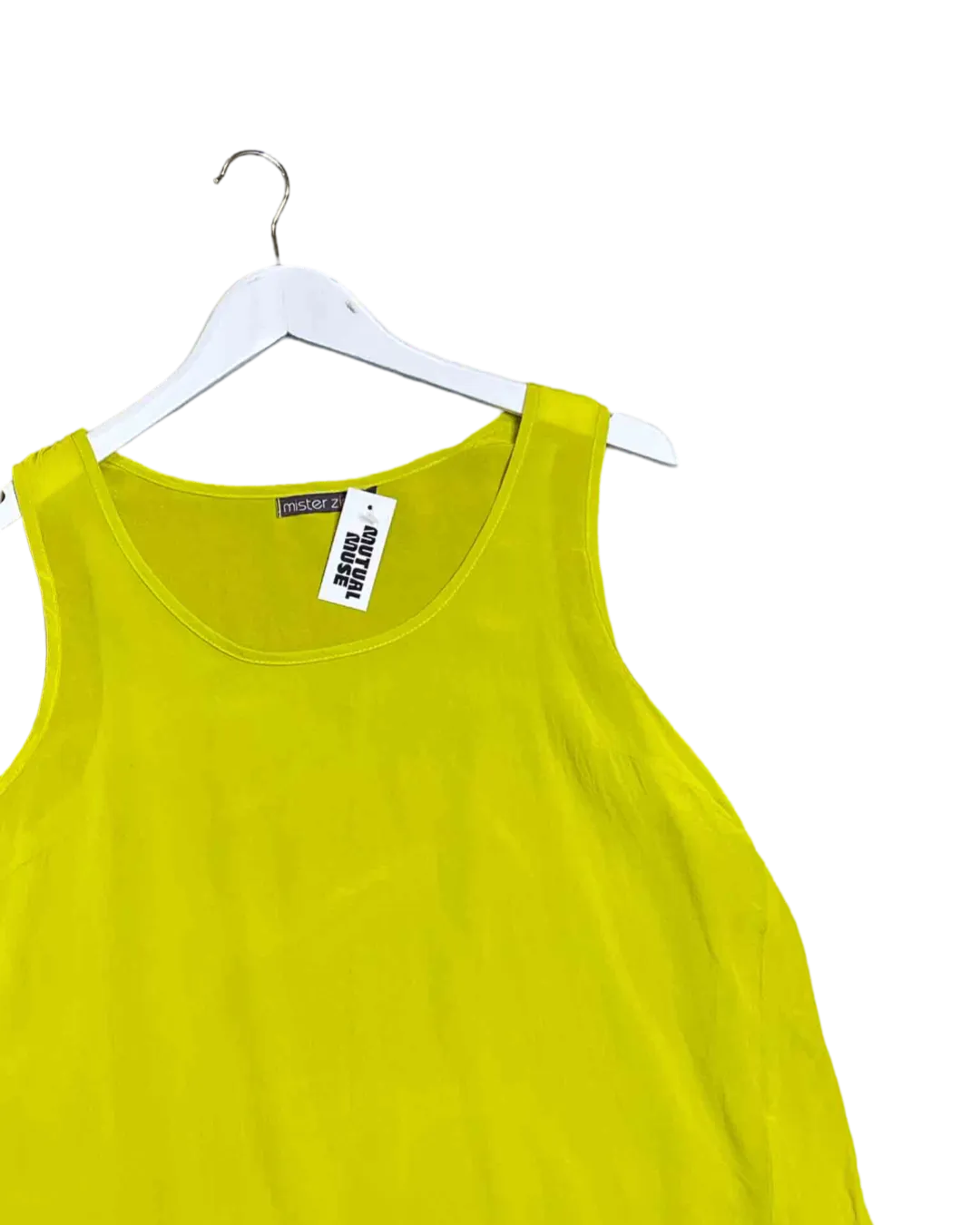 Size S |  Mister Zimi Chartreuse Silk Tank