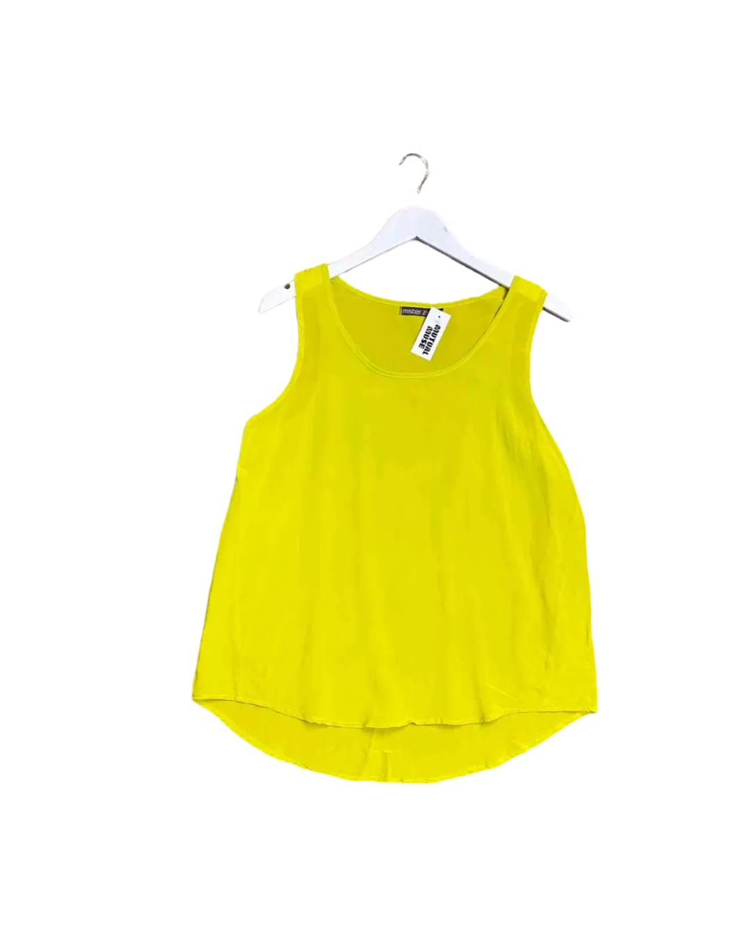 Size S |  Mister Zimi Chartreuse Silk Tank