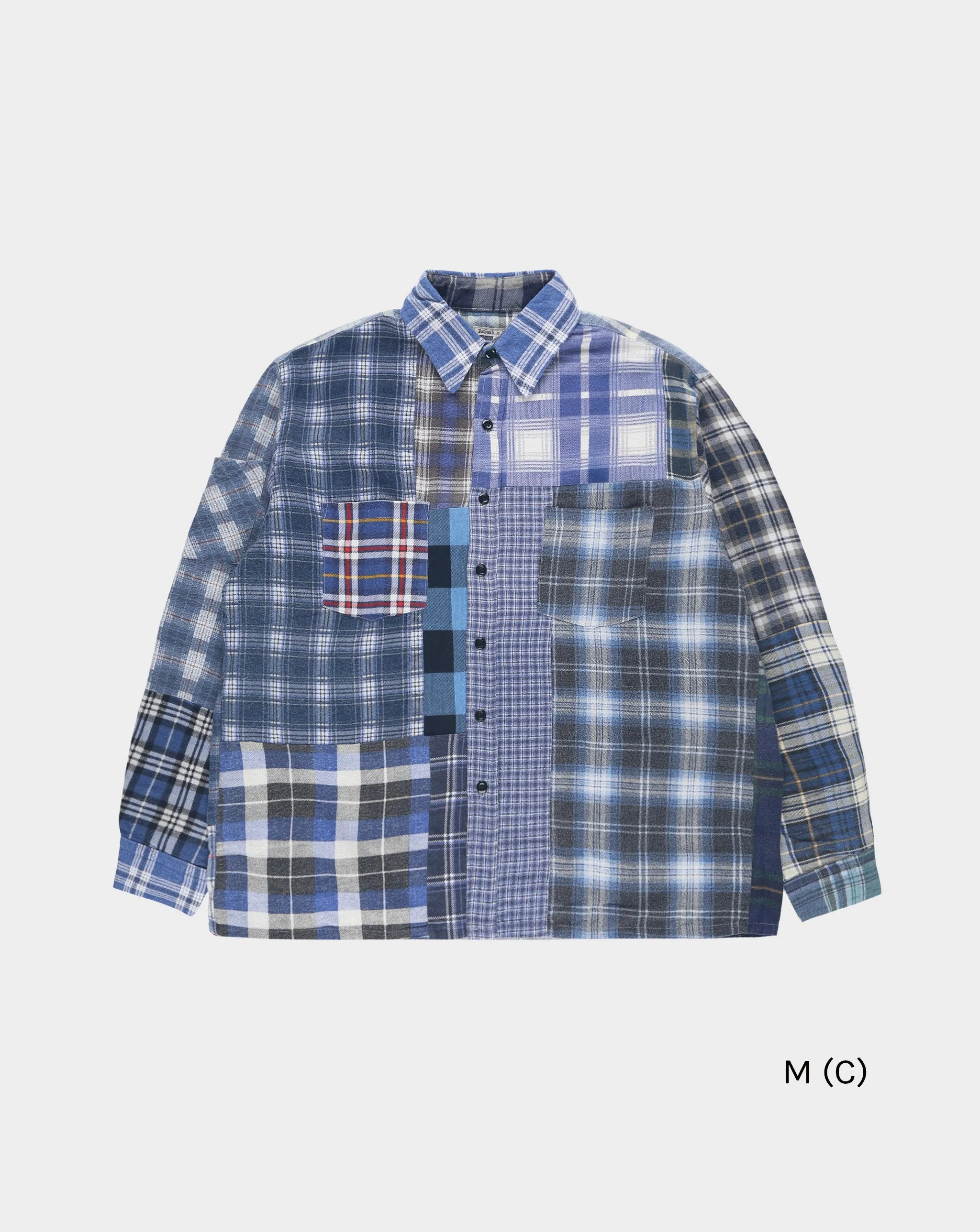 Straight Hem Flannel Shirt