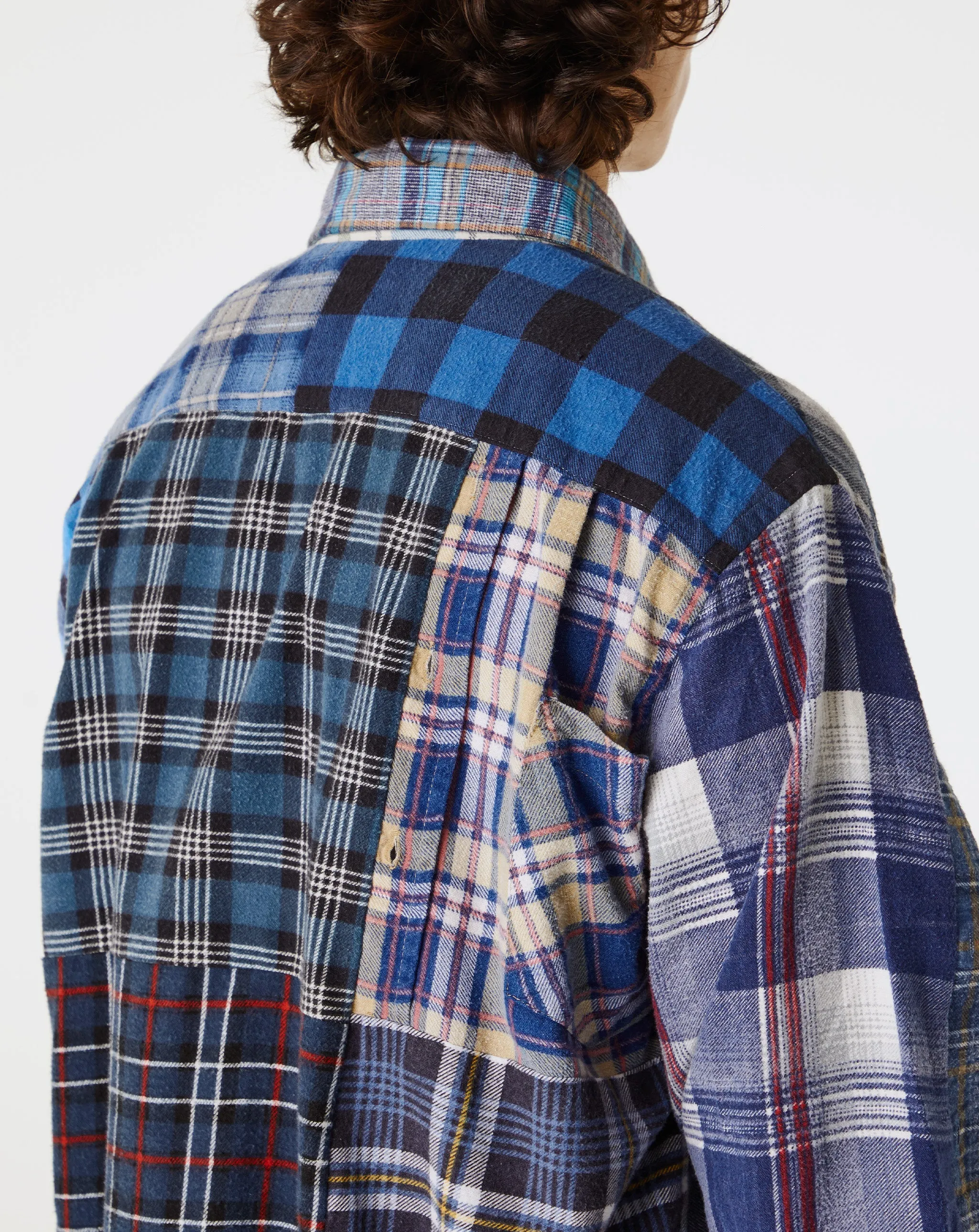 Straight Hem Flannel Shirt