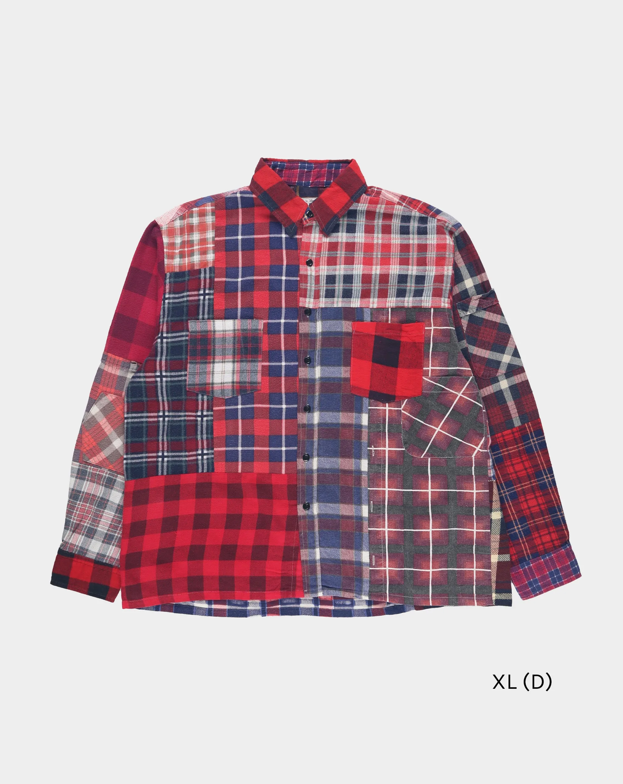 Straight Hem Flannel Shirt