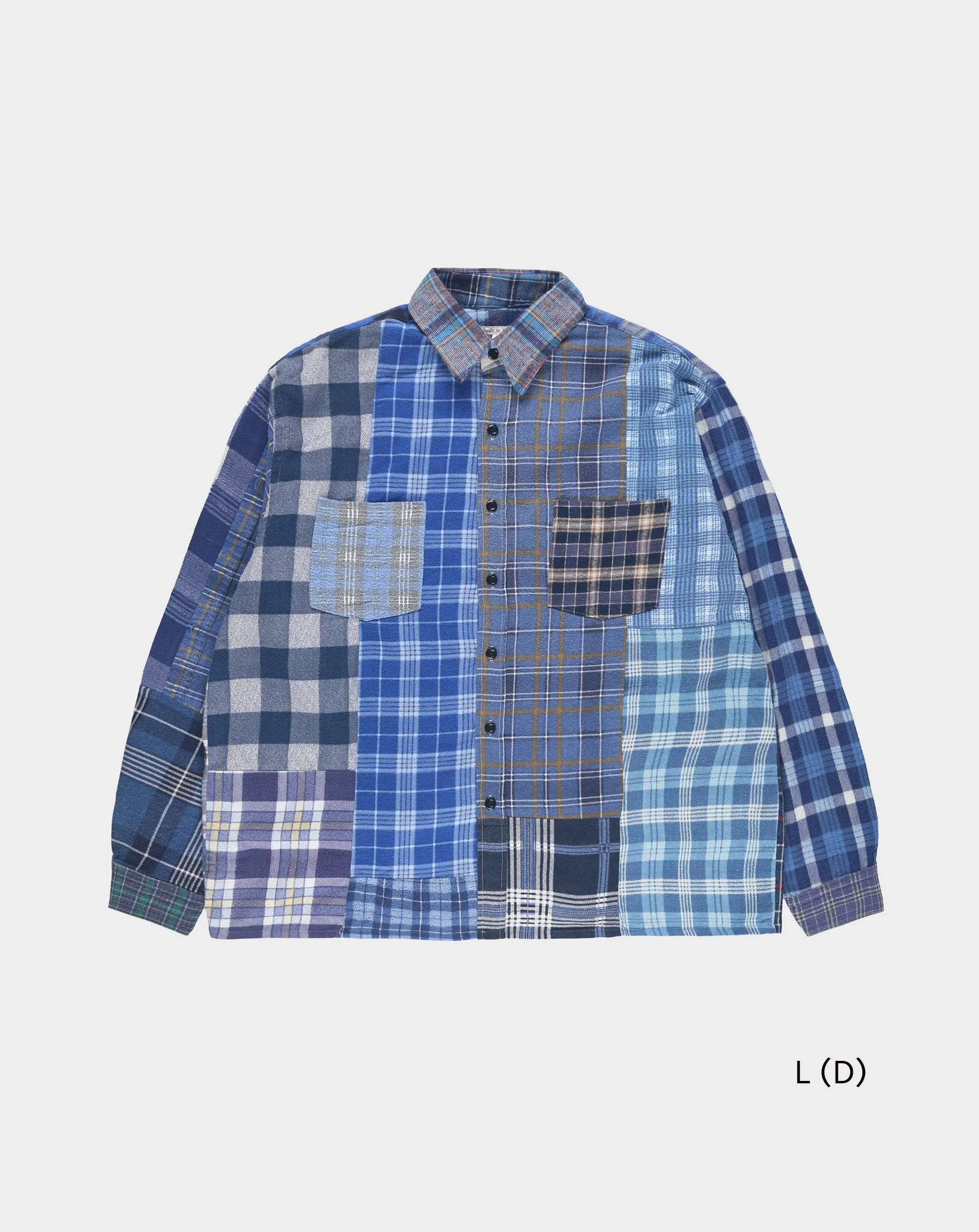 Straight Hem Flannel Shirt