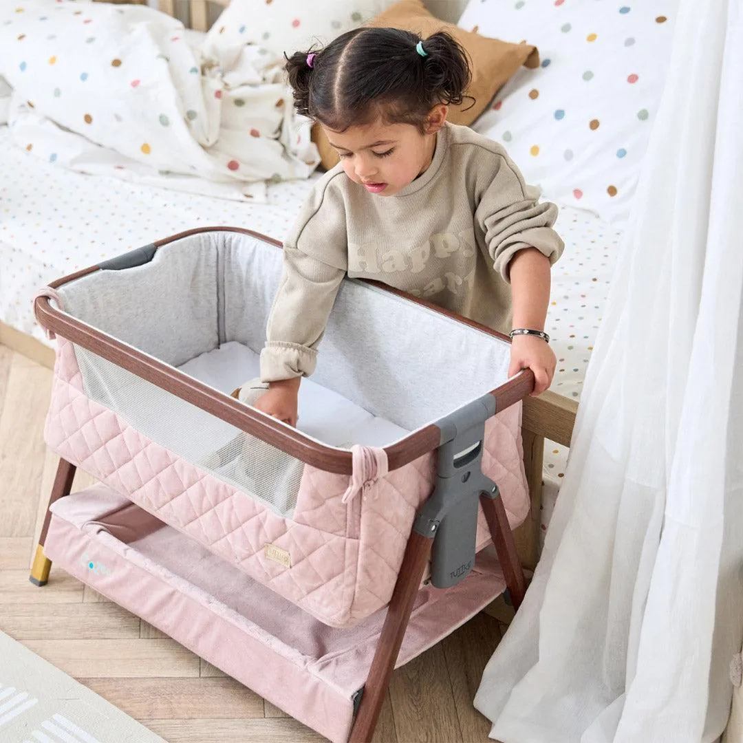 Tutti Bambini Cozee Luxe Mini Me Crib - Walnut/Blush