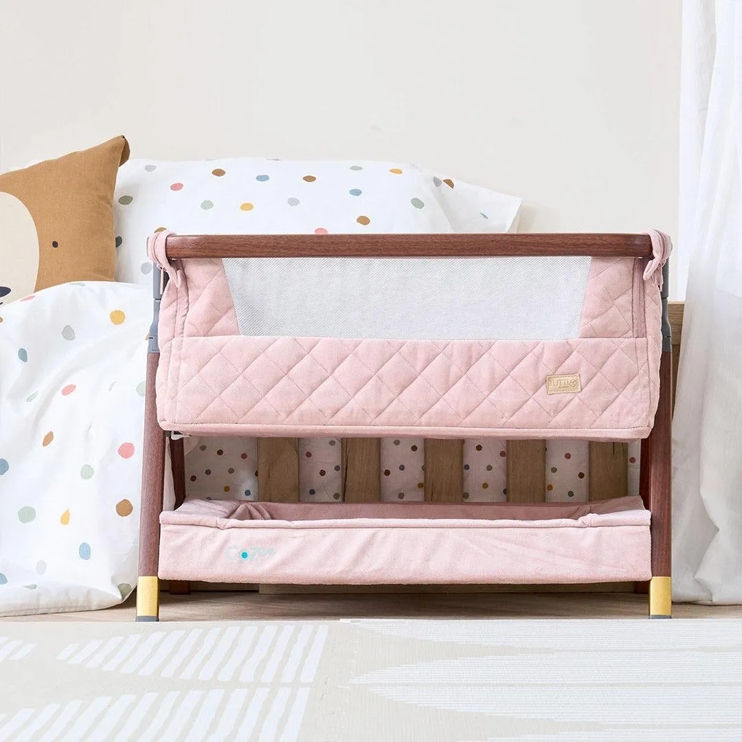 Tutti Bambini Cozee Luxe Mini Me Crib - Walnut/Blush