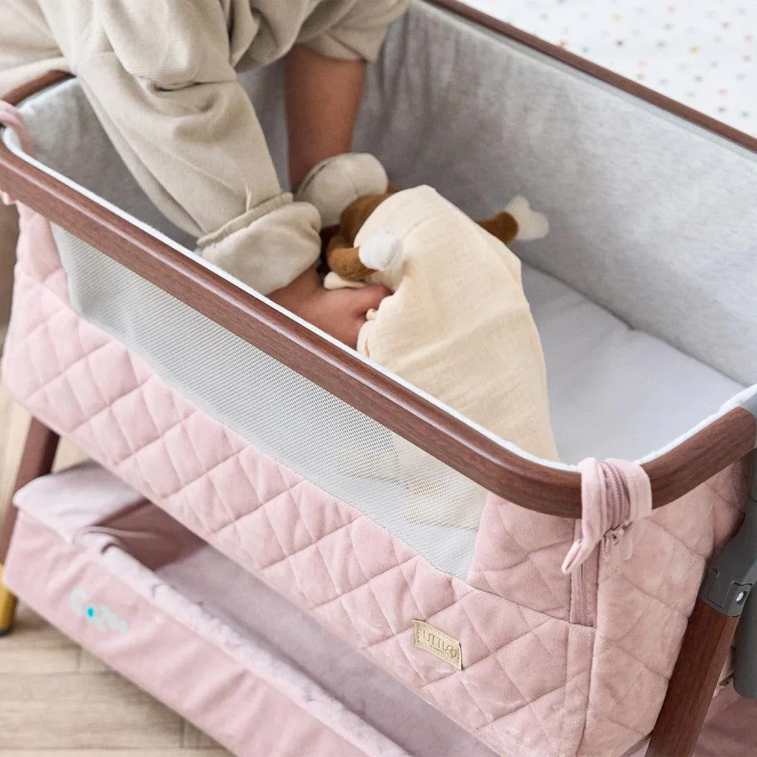 Tutti Bambini Cozee Luxe Mini Me Crib - Walnut/Blush