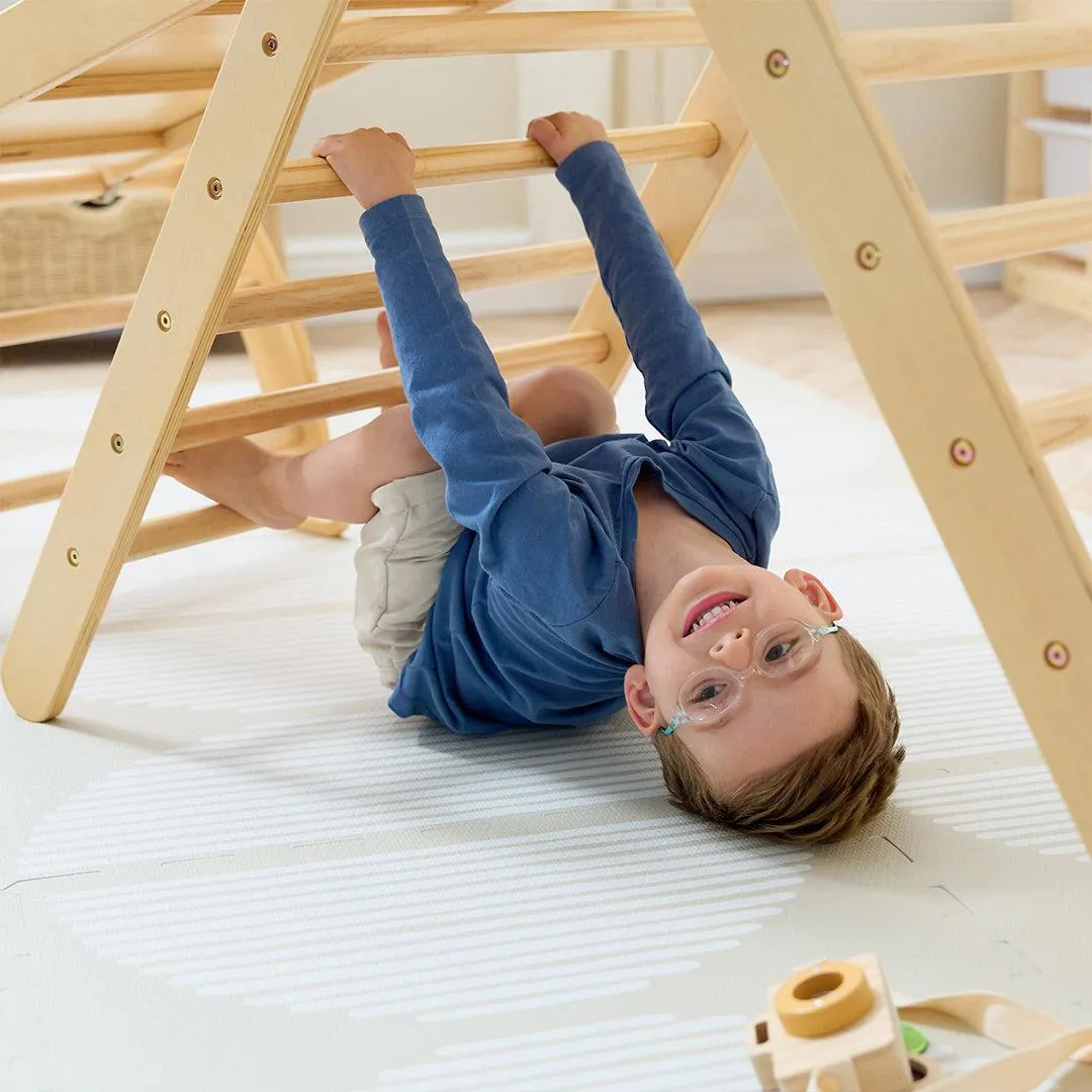 Tutti Bambini Scala Montessori 3 In 1 Pikler Climbing Frame With Climbing Wall - Natural
