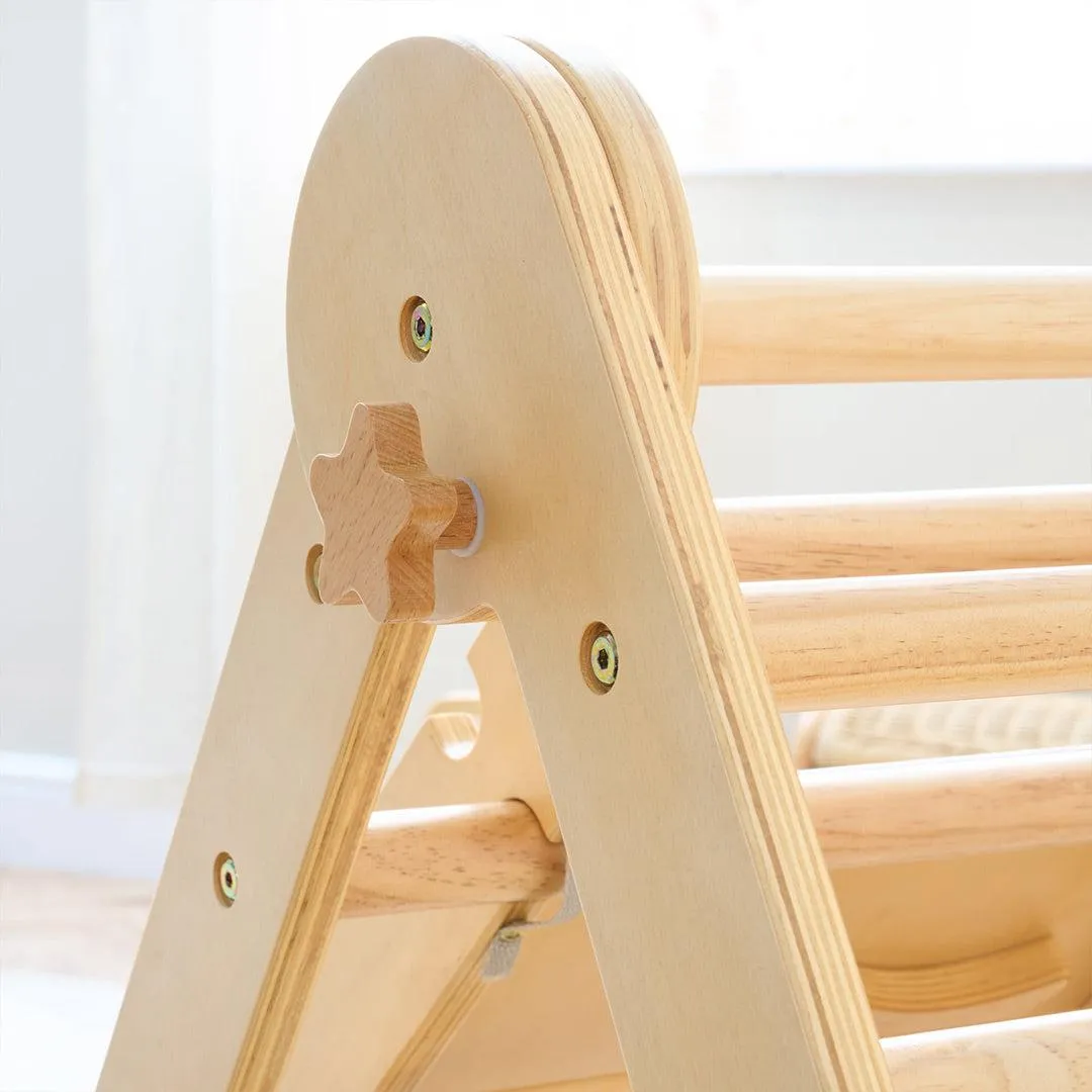 Tutti Bambini Scala Montessori 3 In 1 Pikler Climbing Frame With Climbing Wall - Natural