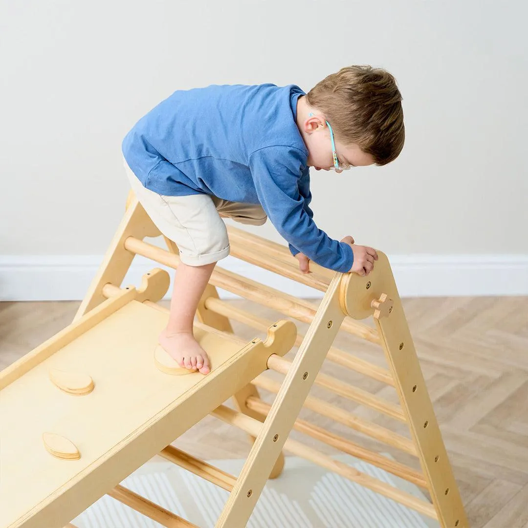 Tutti Bambini Scala Montessori 3 In 1 Pikler Climbing Frame With Climbing Wall - Natural