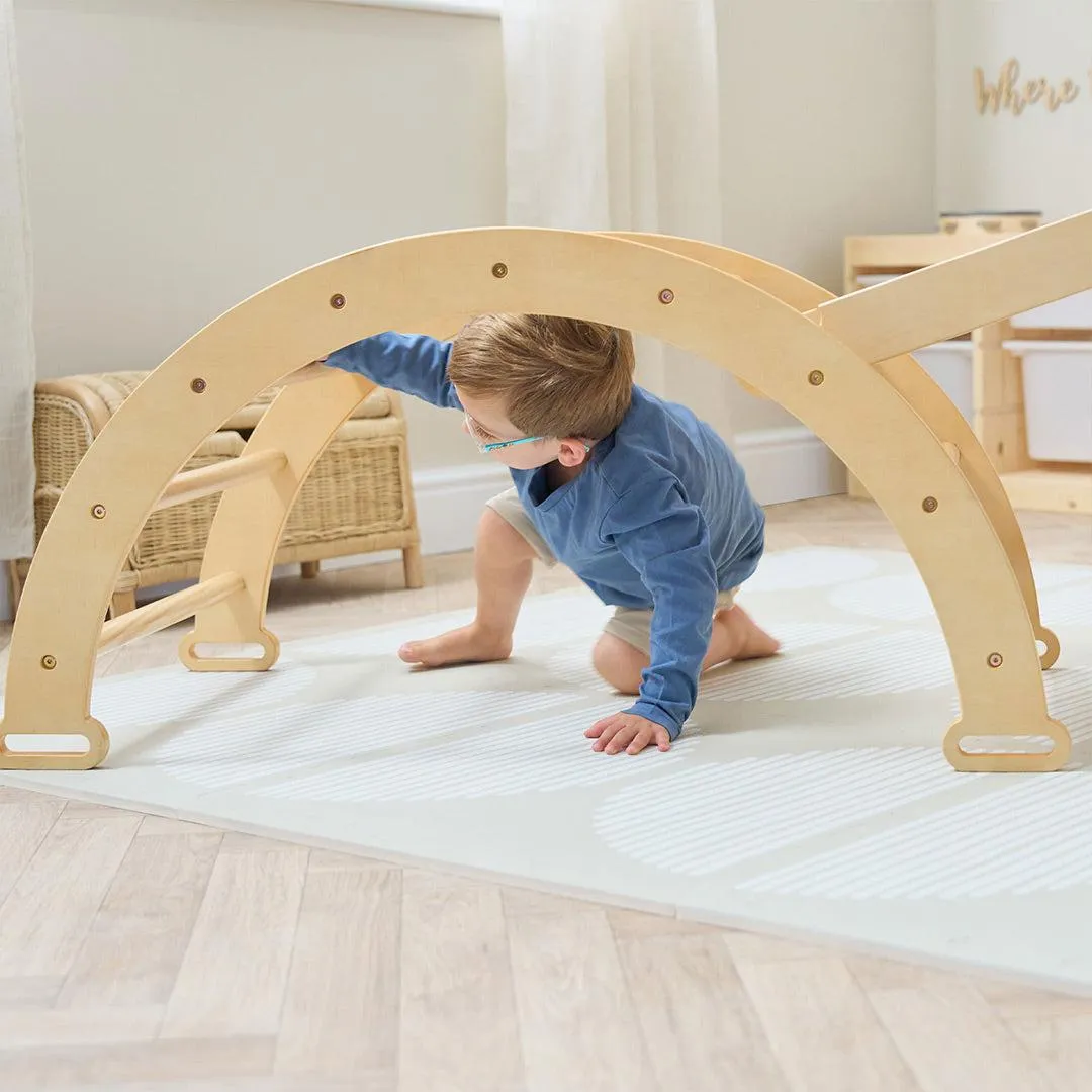 Tutti Bambini Scala Montessori 3 In 1 Pikler Climbing Frame With Climbing Wall - Natural