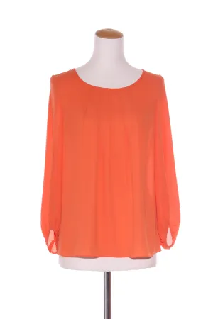URBAN RENEWAL - Orange pleat neckline blouse! 10